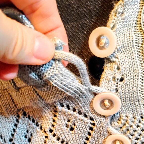 Chego vintage cropped 1970s sweater with large collar size small - Picture 3 of 7